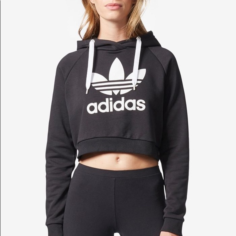 Adidas Cropped Hoodie EUC